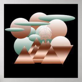 abstraktes modernistisches geometrisches Muster Poster