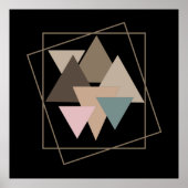 abstraktes modernistisches geometrisches Muster Poster (Vorne)