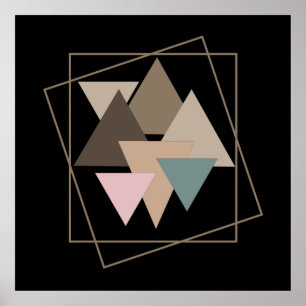 abstraktes modernistisches geometrisches Muster Poster