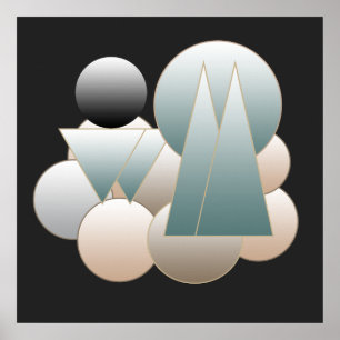 abstraktes modernistisches geometrisches Muster Poster
