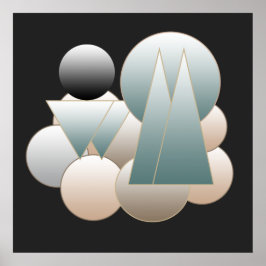 abstraktes modernistisches geometrisches Muster Poster