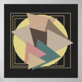 abstraktes modernistisches geometrisches Muster Poster (Vorne)