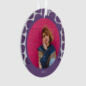 Abstraktes Modisch Muster Foto Ornament (Vorderseite)