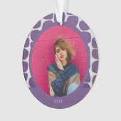 Abstraktes Modisch Muster Foto Ornament (Vorderseite)