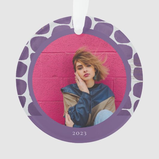 Abstraktes Modisch Muster Foto Ornament (Vorderseite)