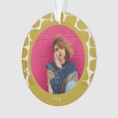 Abstraktes Modisch Muster Foto Ornament (Vorderseite)