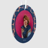 Abstraktes Modisch Muster Foto Ornament (Vorderseite)