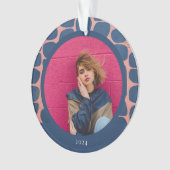 Abstraktes Modisch Muster Foto Ornament (Vorderseite)