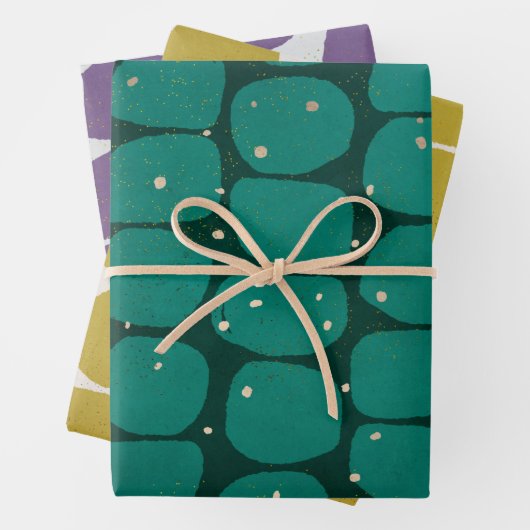 Abstraktes Modisch Pattern Urlaub Geschenkpapier Set (Beispiel)