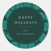 Abstraktes Modisch Pattern Urlaub Runder Aufkleber (Vorderseite)