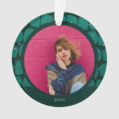 Abstraktes Modish-Muster-Foto Ornament (Vorderseite)