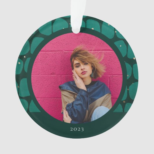 Abstraktes Modish-Muster-Foto Ornament (Vorderseite)