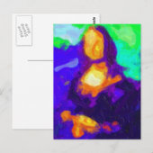 Abstraktes Mona Lisa Gemälde Postkarte (Vorne/Hinten)