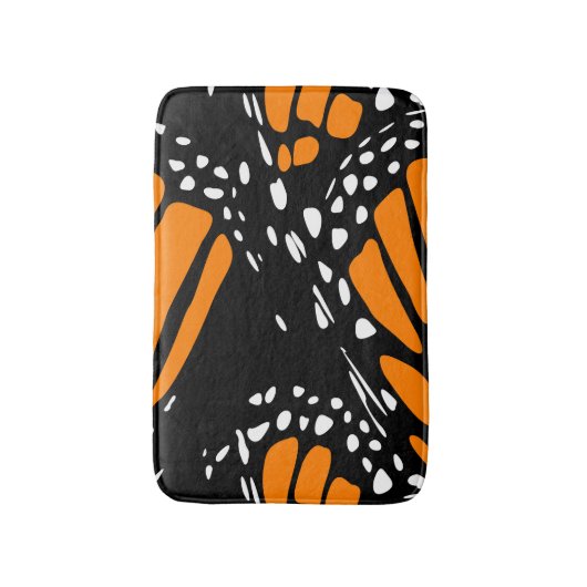 Abstraktes Monarch Butterfly-Design Badematte (Vorderseite Vertikal)