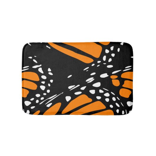 Abstraktes Monarch Butterfly-Design Badematte (Vorderseite)