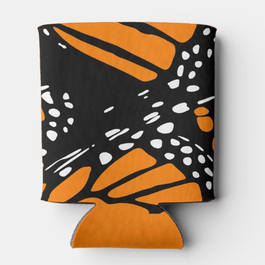 Abstraktes Monarch Butterfly-Design Dosenkühler (Rückseite)