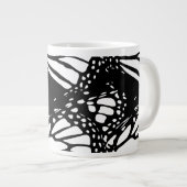Abstraktes Monarch Butterfly Design Jumbo-Tasse (Vorderseite Rechts)