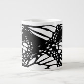 Abstraktes Monarch Butterfly Design Jumbo-Tasse (Vorderseite)