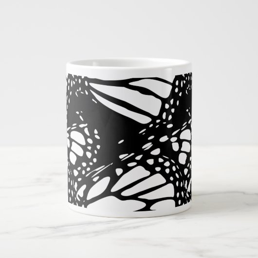 Abstraktes Monarch Butterfly Design Jumbo-Tasse (Vorderseite)