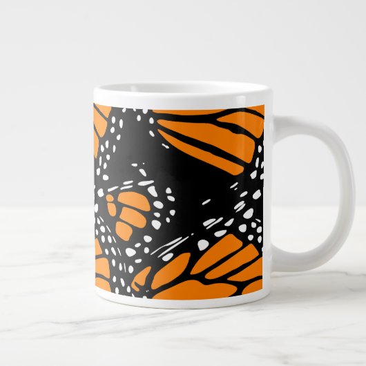 Abstraktes Monarch Butterfly Design Jumbo-Tasse (Rechts)
