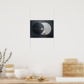 Abstraktes Mondeisenposter, Papier (Matte) Poster (Küche)