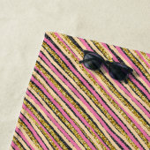 Abstraktes Mongram Summer Pink Yellow Gold Strandtuch (Beispiel)