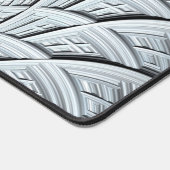 Abstraktes Monochrome Grau Spiral Fraktal Schreibtischunterlage (Ecke)