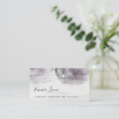 Abstraktes Monochrome Graufarben | Rose Gold Visitenkarte (Stehend Vorderseite)