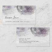 Abstraktes Monochrome Graufarben | Rose Gold Visitenkarte (Vorne/Hinten)