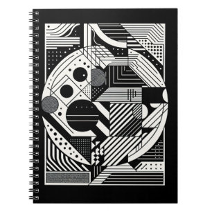 Abstraktes Monochrome-Notebook Notizblock