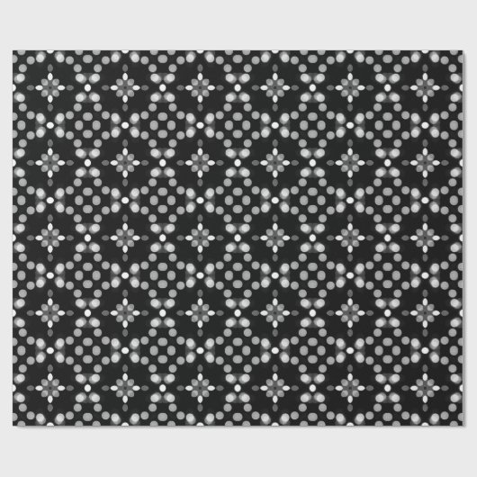 Abstraktes monochromes Bokeh-Dots-Muster Geschenkpapier (Flach)