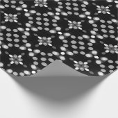 Abstraktes monochromes Bokeh-Dots-Muster Geschenkpapier (Ecke)