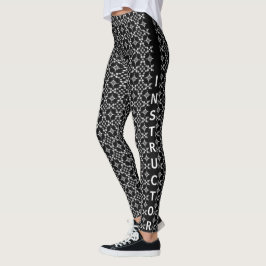 Abstraktes monochromes Bokeh-Dots-Muster Leggings