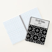 Abstraktes monochromes Bokeh-Dots-Muster Notizblock (Innenseite)