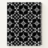 Abstraktes monochromes Bokeh-Dots-Muster Notizblock (Rückseite)