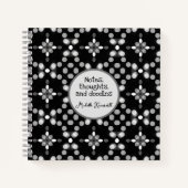 Abstraktes monochromes Bokeh-Dots-Muster Notizblock (Vorderseite)