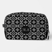 Abstraktes monochromes Bokeh-Dots-Muster Waschbeutel (Vorderseite)