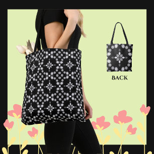 Abstraktes monochromes Bokeh-Punkte-Muster Tasche