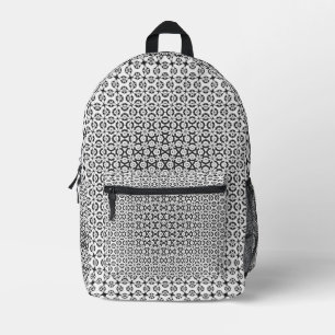 Abstraktes monochromes geometrisches Muster Bedruckter Rucksack