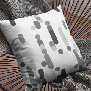 Abstraktes monochromes geometrisches Muster Kissen