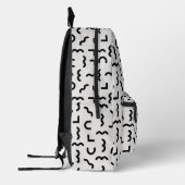 Abstraktes monochromes Muster mit Name Bedruckter Rucksack (Links)