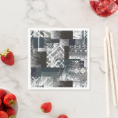 Abstraktes monochromes Patchwork Serviette (Beispiel)