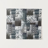 Abstraktes monochromes Patchwork Wandteppich (Vorderseite (Horizontal))