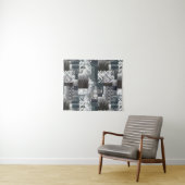 Abstraktes monochromes Patchwork Wandteppich (Beispiel (Horizontal))