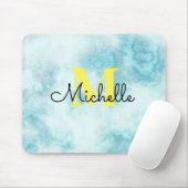 Abstraktes Monogramm aus Marmor Mousepad (Mit Mouse)