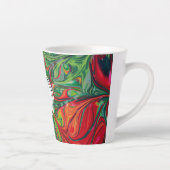 ABSTRAKTES Monogramm, benutzerdefiniertes GRÜN FÜR Milchtasse (Rechts)