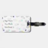 Abstraktes Monogramm der Ananas-| Gepäckanhänger (Rückseite horizontal)