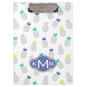 Abstraktes Monogramm der Ananas-  Klemmbrett