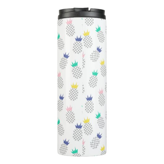 Abstraktes Monogramm der Ananas-| Thermosbecher (Rückseite)