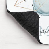 Abstraktes Monogramm für die Aquarellfarbe Mousepad (Ecke)